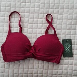 Vince Camuto Raspberry Bikini Top